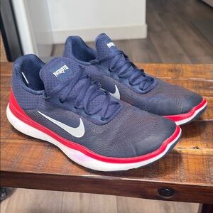 Nike patriots edition Blue and Red Athletic Shoes with Sleek Design